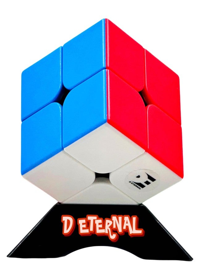 D ETERNAL Adult,Youth,Kid Speed Cube 2X2, Professional Puzzle With Stand, High Speed Stickerless Puzzle Cube 2 By 2 Game Toy (2X2+Stand) - Image 1